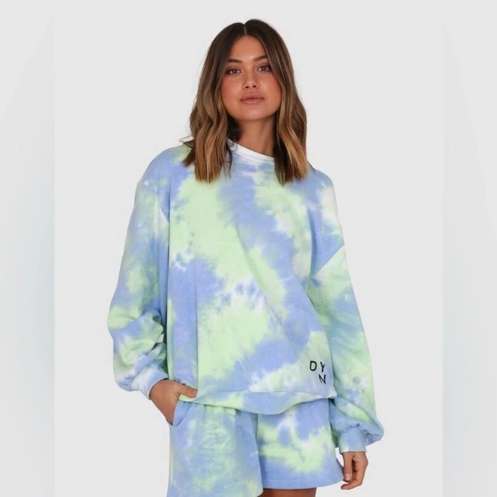 By.Dyln Xander Sweater in Sky Tie Dye New - Picture 12 of 13